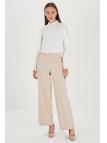  Pantalon écru large élastique à la taille P-0102