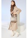 Sac à bandoulière et à manches en cuir anthracite Z0302