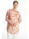 Chemise bleue à motifs G-0100