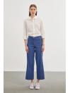 Pantalon large en denim bleu marine P-0136
