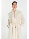 Tunique zippée à col chemise avec cordon de serrage GÇ-0274
