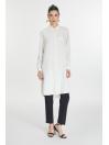 Chemise longue avec  bouton caché Tunique T-0767