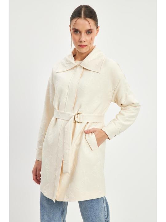 Veste à cravate à motifs C-0113