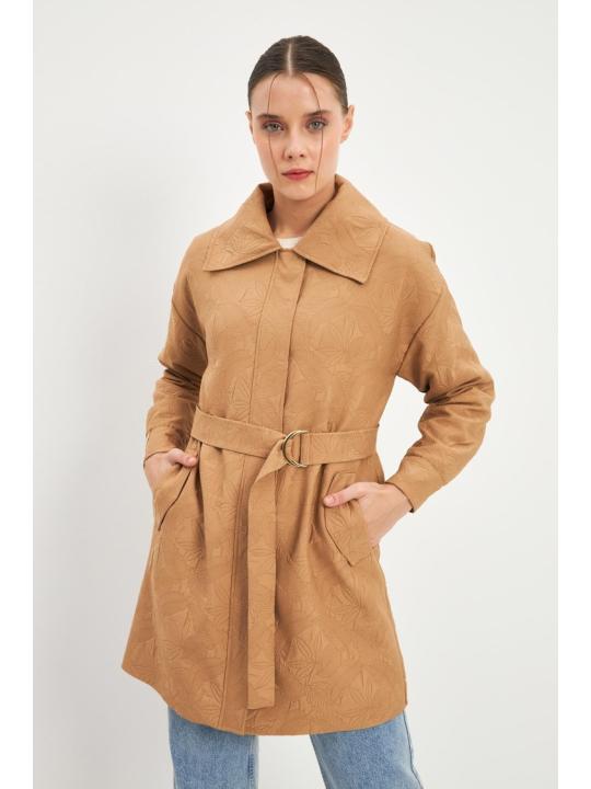 Veste à cravate à motifs C-0113