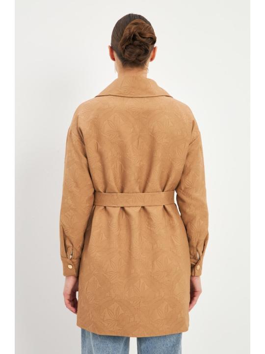Veste à cravate à motifs C-0113