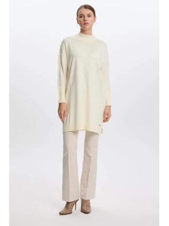 Tunique en tricot demi-col roulé en T-1523