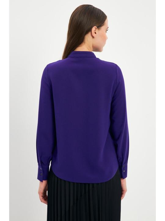 Chemise Boutonnée Détaillée Bow G-0090 Chemise Boutonnée Détaillée Bow G-0090