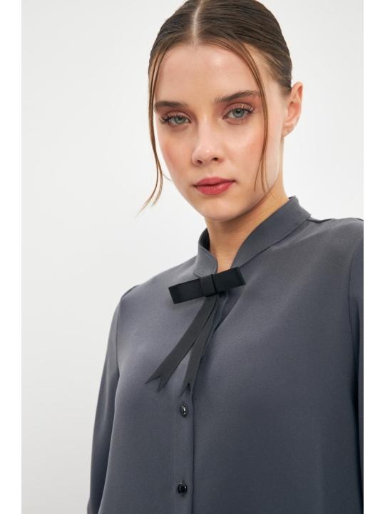 Chemise Boutonnée Détaillée Bow G-0090 Chemise Boutonnée Détaillée Bow G-0090