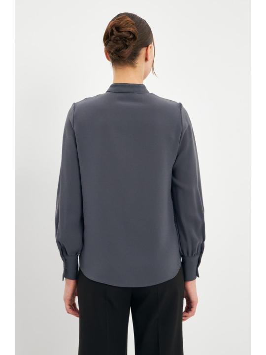 Chemise Boutonnée Détaillée Bow G-0090 Chemise Boutonnée Détaillée Bow G-0090