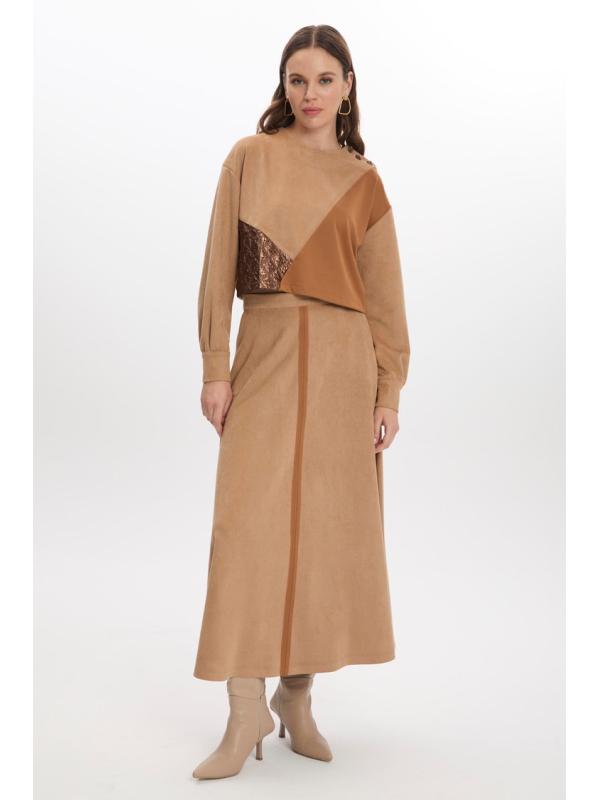 Color Block Double Set Tk-1411