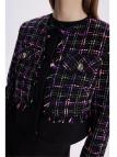 Tweed Bouton à motifs Détail Double Suit TK-1397
