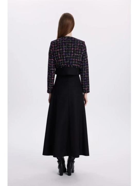 Tweed Bouton à motifs Détail Double Suit TK-1397