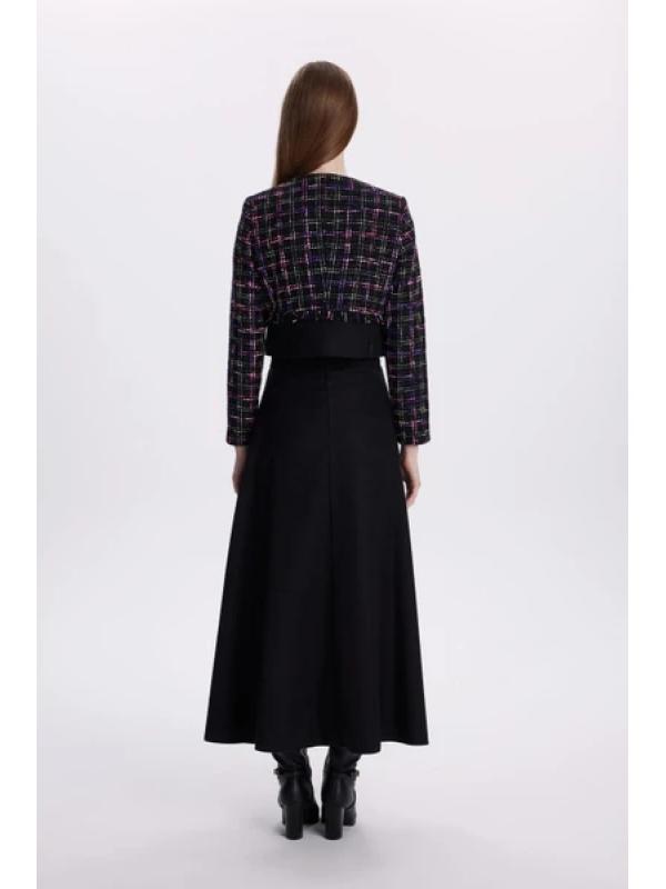 Tweed Bouton à motifs Détail Double Suit TK-1397