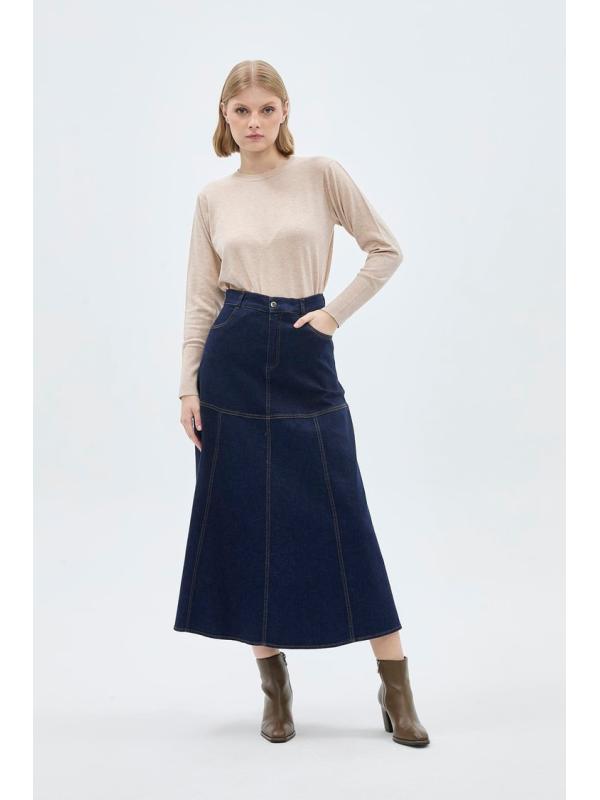 Jupe longue en jean ETK-0173