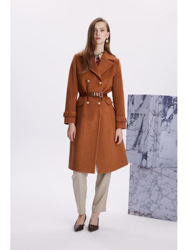 Manteau long à double col croisé 13570