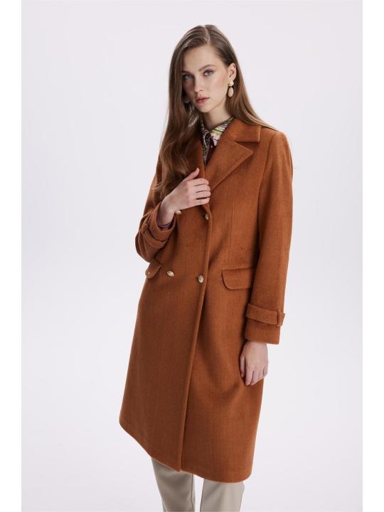 Manteau long à double col croisé 13570