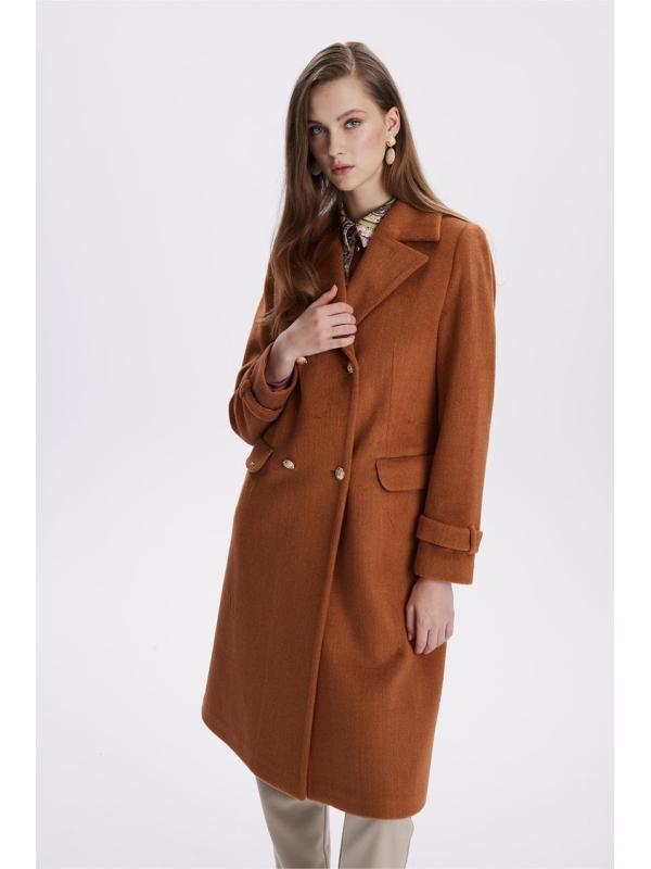 Manteau long à double col croisé 13570