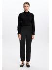 Pantalon en pierre élastique à taille côtelée P-0208
