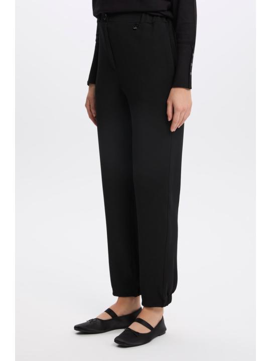 Pantalon en pierre élastique à taille côtelée P-0208