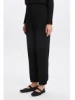 Pantalon en pierre élastique à taille côtelée P-0208