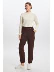 Pantalon en pierre élastique à taille côtelée P-0208
