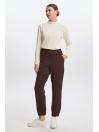Pantalon en pierre élastique à taille côtelée P-0208