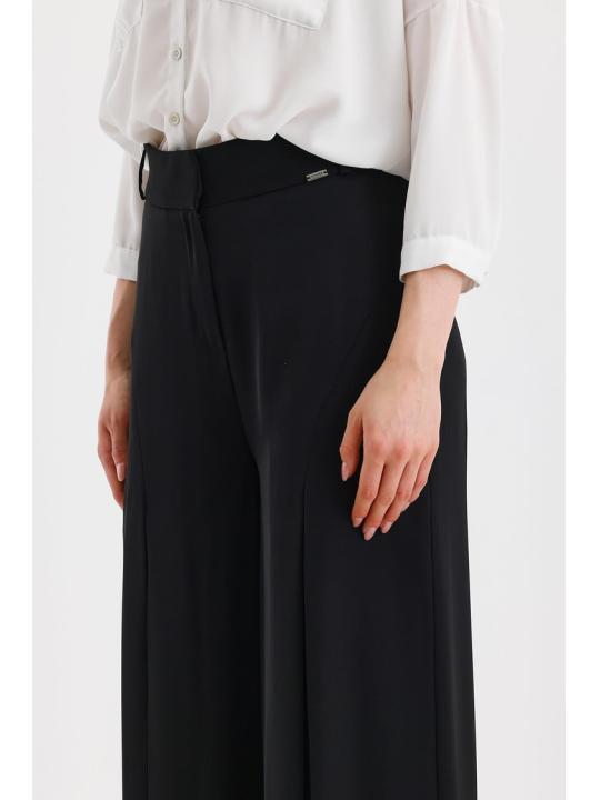 Pantalon Flowy Wide Leg Noir P-0195