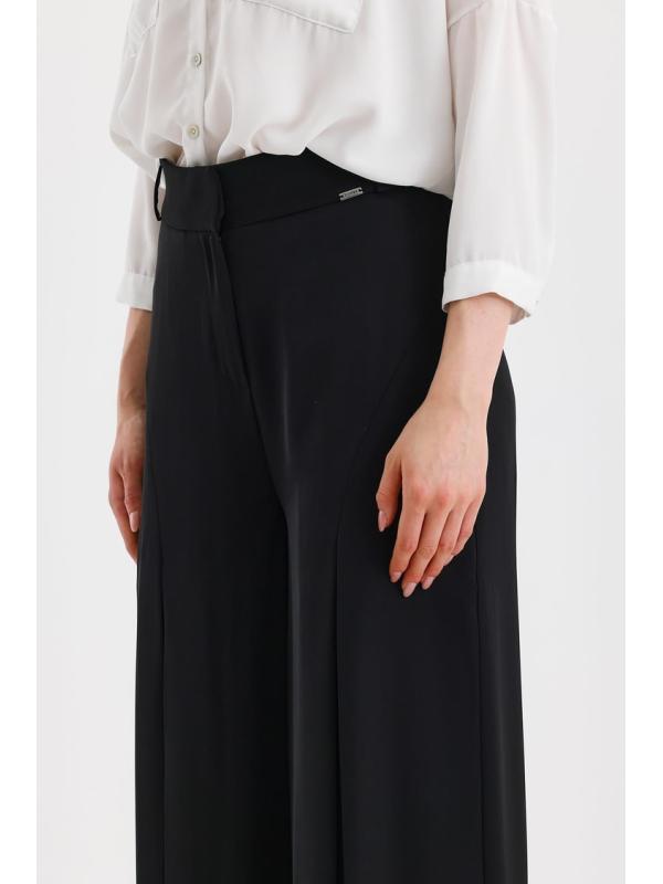 Pantalon Flowy Wide Leg Noir P-0195