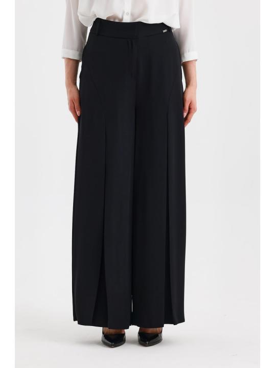 Pantalon Flowy Wide Leg Noir P-0195