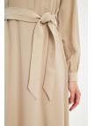 Robe E-0438 avec Col Bas Ceinturé