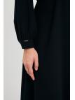 Robe E-0438 avec Col Bas Ceinturé