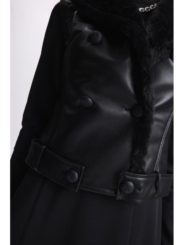 Gilet détaillé en fourrure Double costume TK-1325