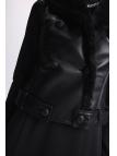 Gilet détaillé en fourrure Double costume TK-1325