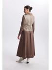Gilet détaillé en fourrure Double costume TK-1325