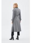 Col large ceinturé gris Wear and Go GÇ-0219 