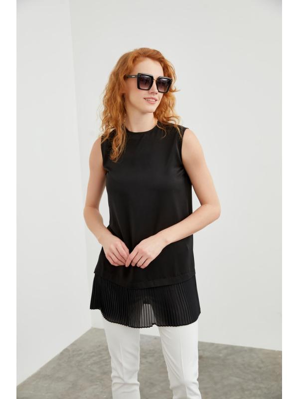 Sous-vêtements noirs sans manches à col rond I-0005 Caractéristique