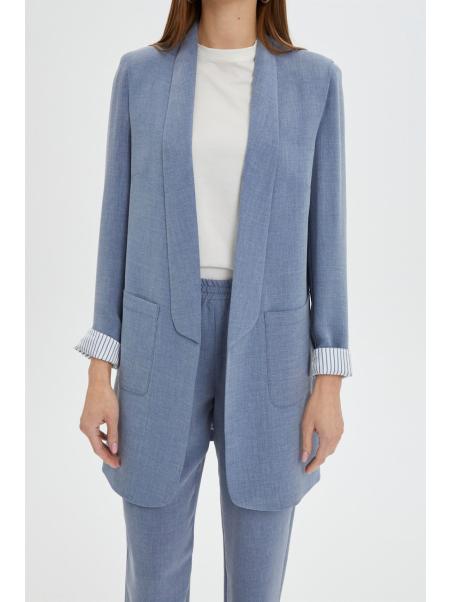 Ensemble avec Veste Détaillée et Pantalon Aqua  TK-1103