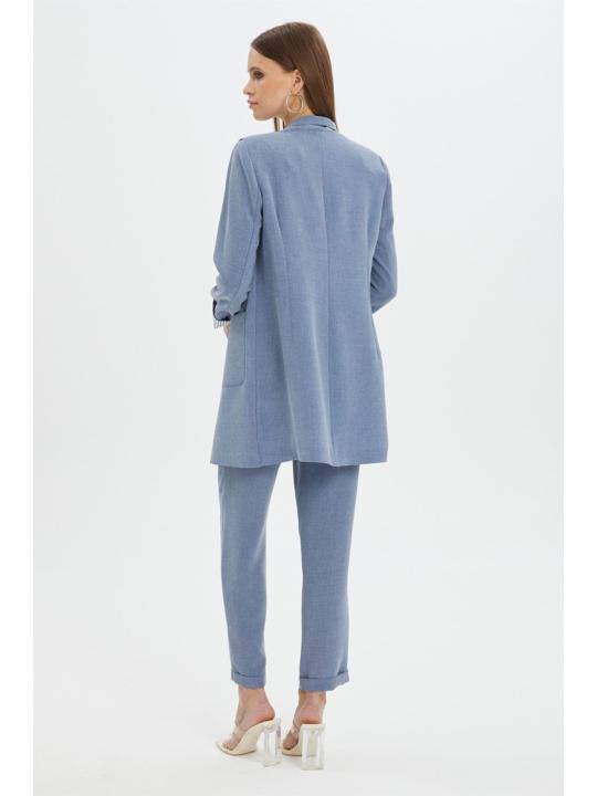 Ensemble avec Veste Détaillée et Pantalon Aqua  TK-1103
