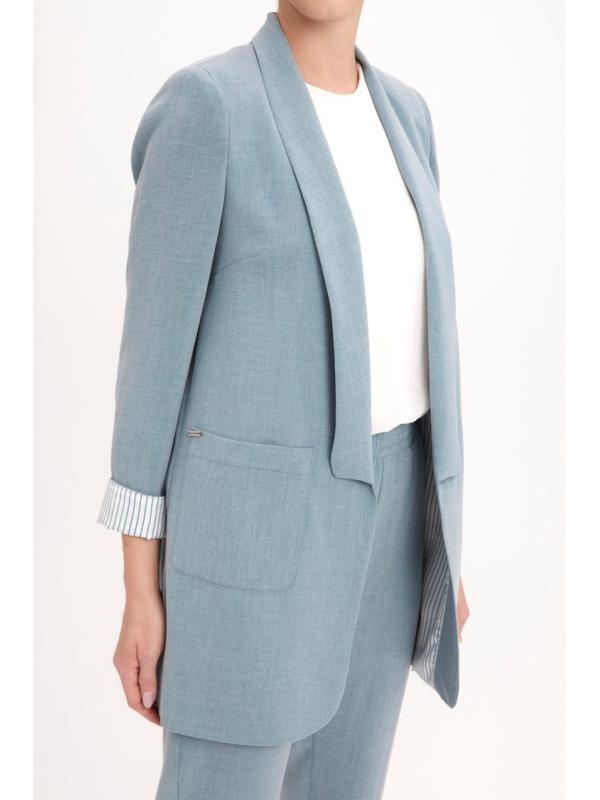 Ensemble avec Veste Détaillée et Pantalon Aqua  TK-1103