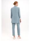 Ensemble avec Veste Détaillée et Pantalon Aqua  TK-1103