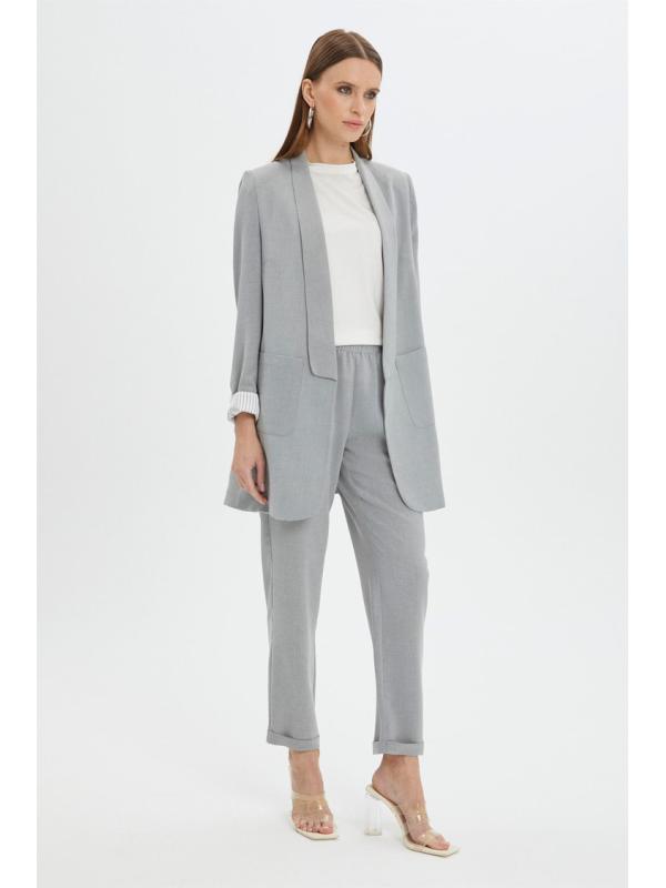 Ensemble avec Veste Détaillée et Pantalon Aqua  TK-1103