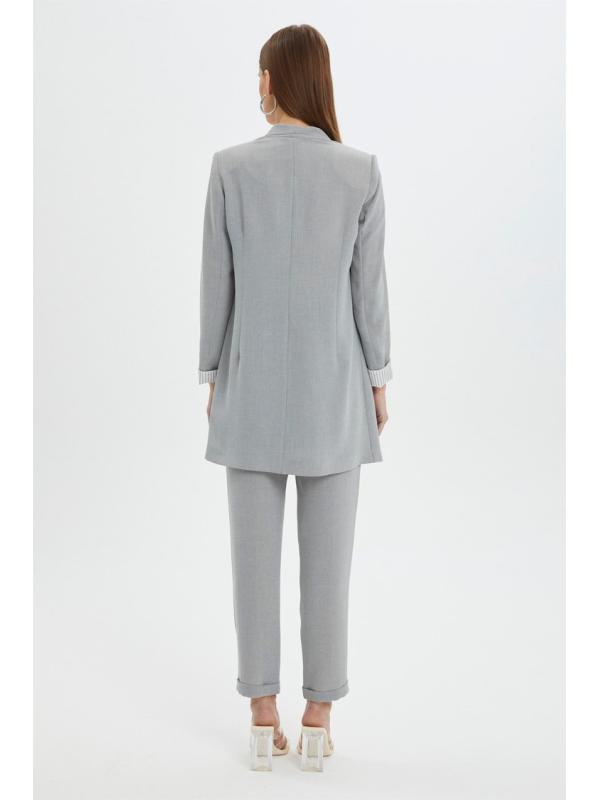 Ensemble avec Veste Détaillée et Pantalon Aqua  TK-1103