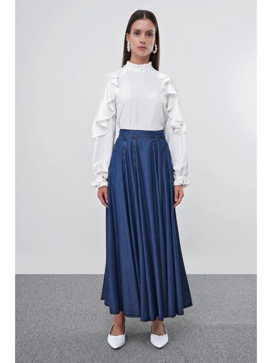 Jupe Denim Evaze K.Blue ETK-0144