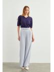 Pantalon large taille haute