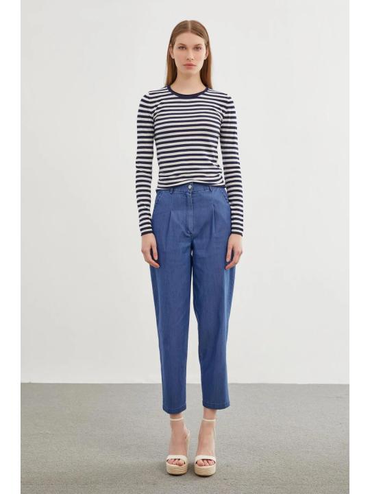  Pantalon Palazzo Dark Blue P-0180