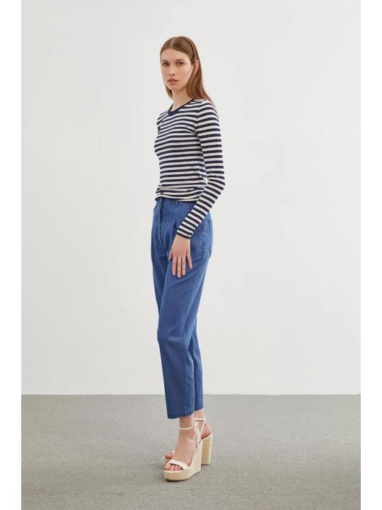  Pantalon Palazzo Dark Blue P-0180
