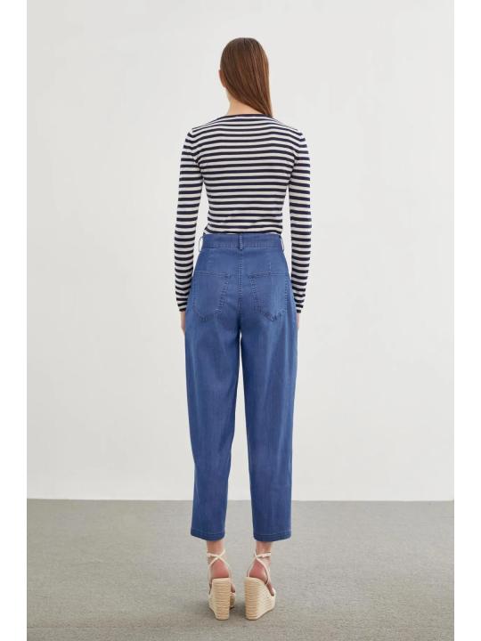  Pantalon Palazzo Dark Blue P-0180