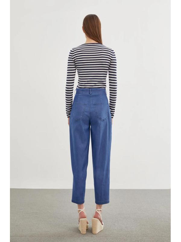  Pantalon Palazzo Dark Blue P-0180