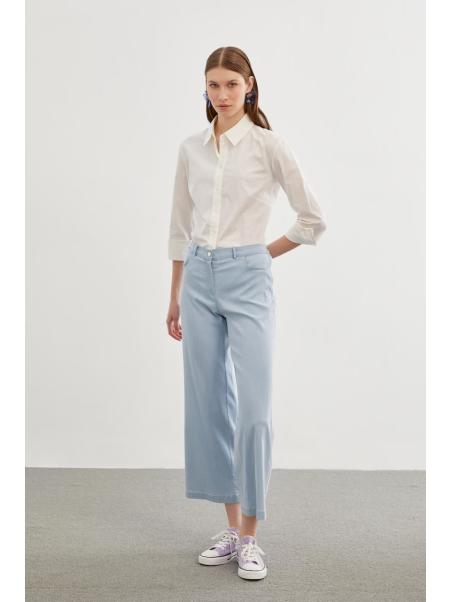 Pantalon Denim Wide Leg Bleu clair P-0136