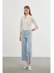 Pantalon Denim Wide Leg Bleu clair P-0136
